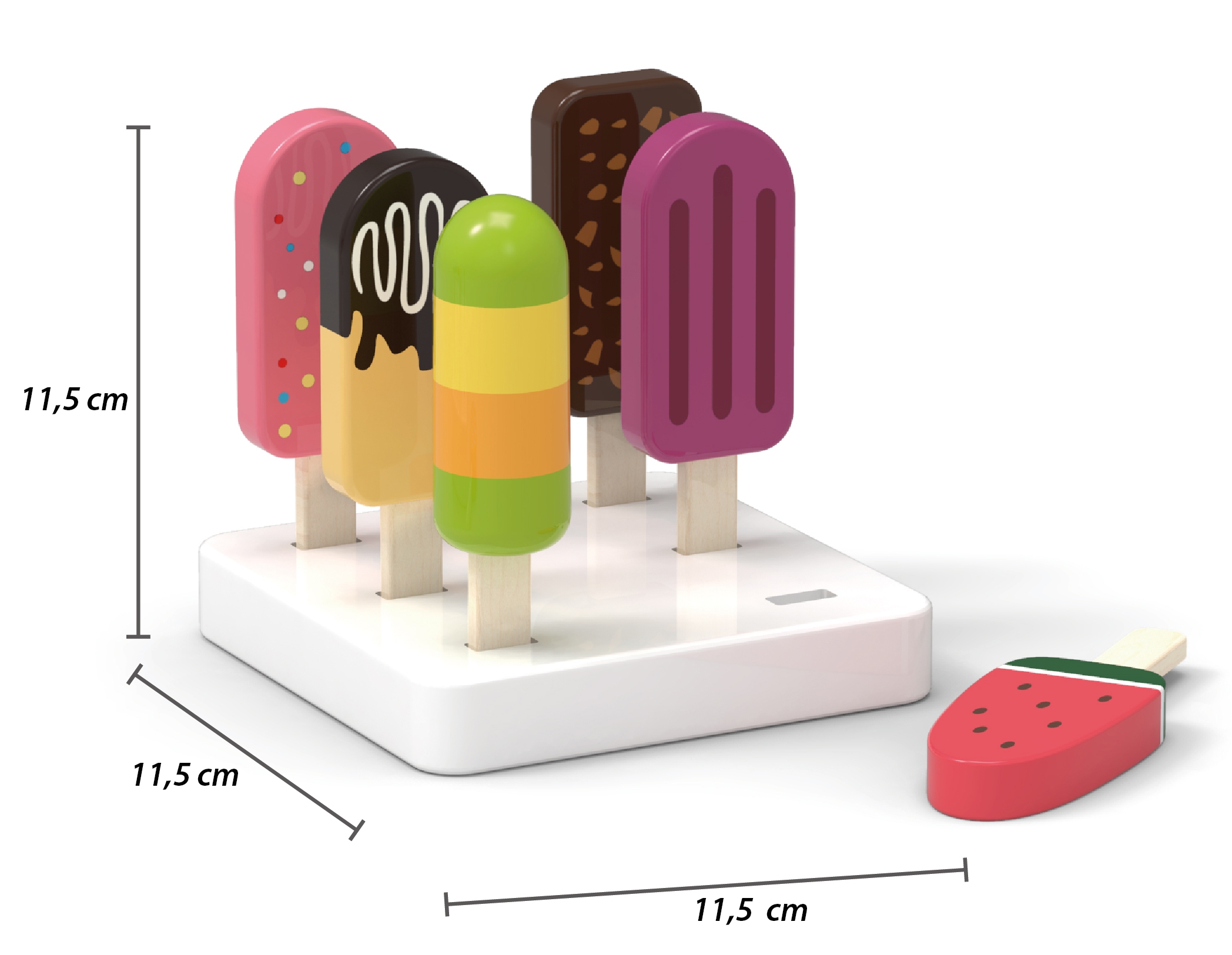 Ohutu ja mittetoksiline jäätisekomplekt