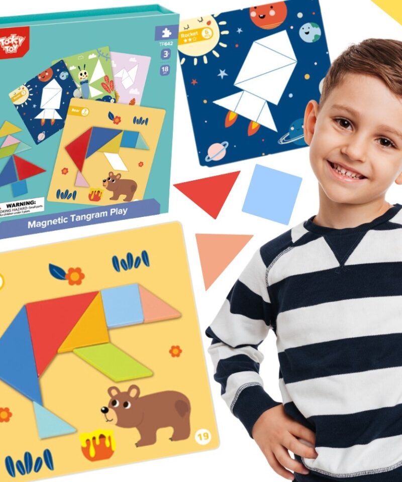 Lastele mõeldud tangram pusle mängimiseks