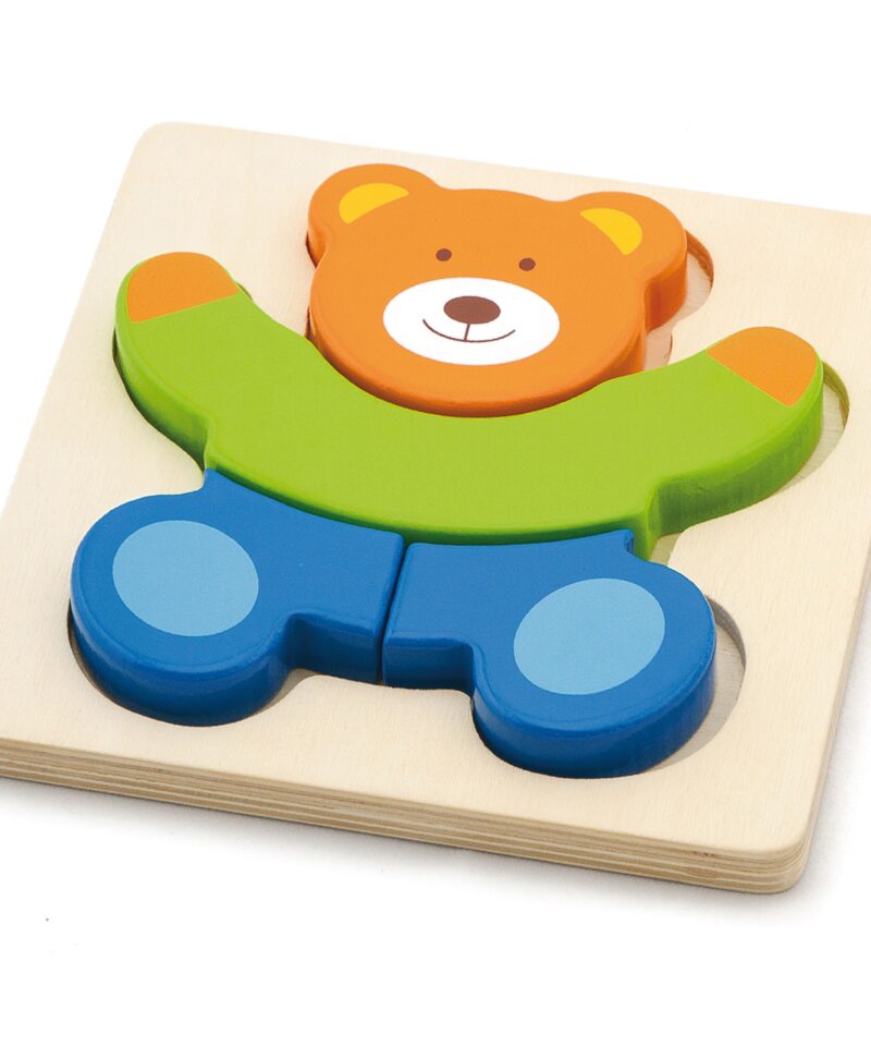 Laste puidust puslekaru mänguasi