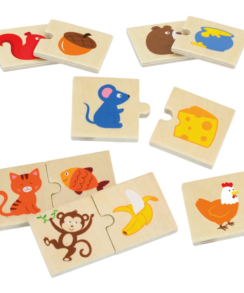 Loomasõprade puidust pusle mänguasi