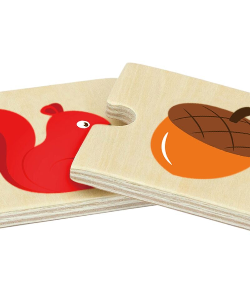 Ohututest värvidest puidust pusle