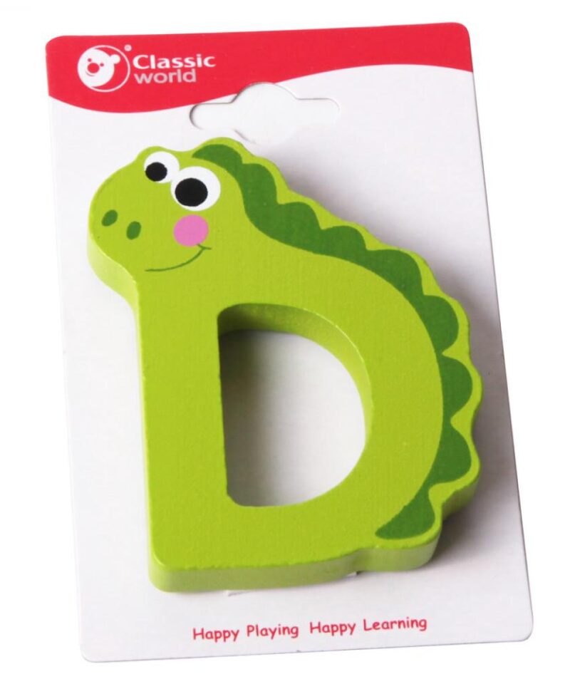 Puidust Täht D lastele erksates värvides