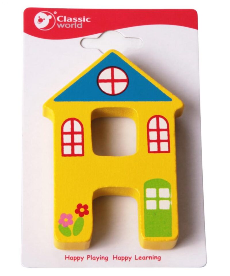 Puidust täht H lastele värviline