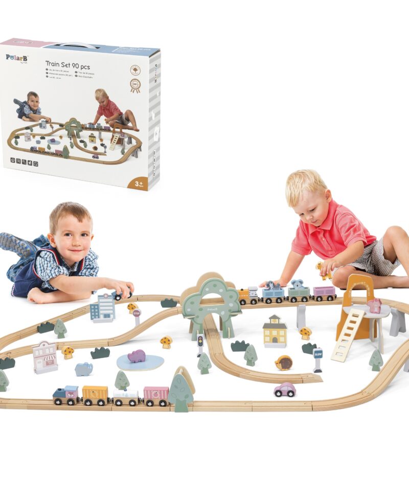 Puidust Laste Rongi Komplekt koos lisatarvikutega