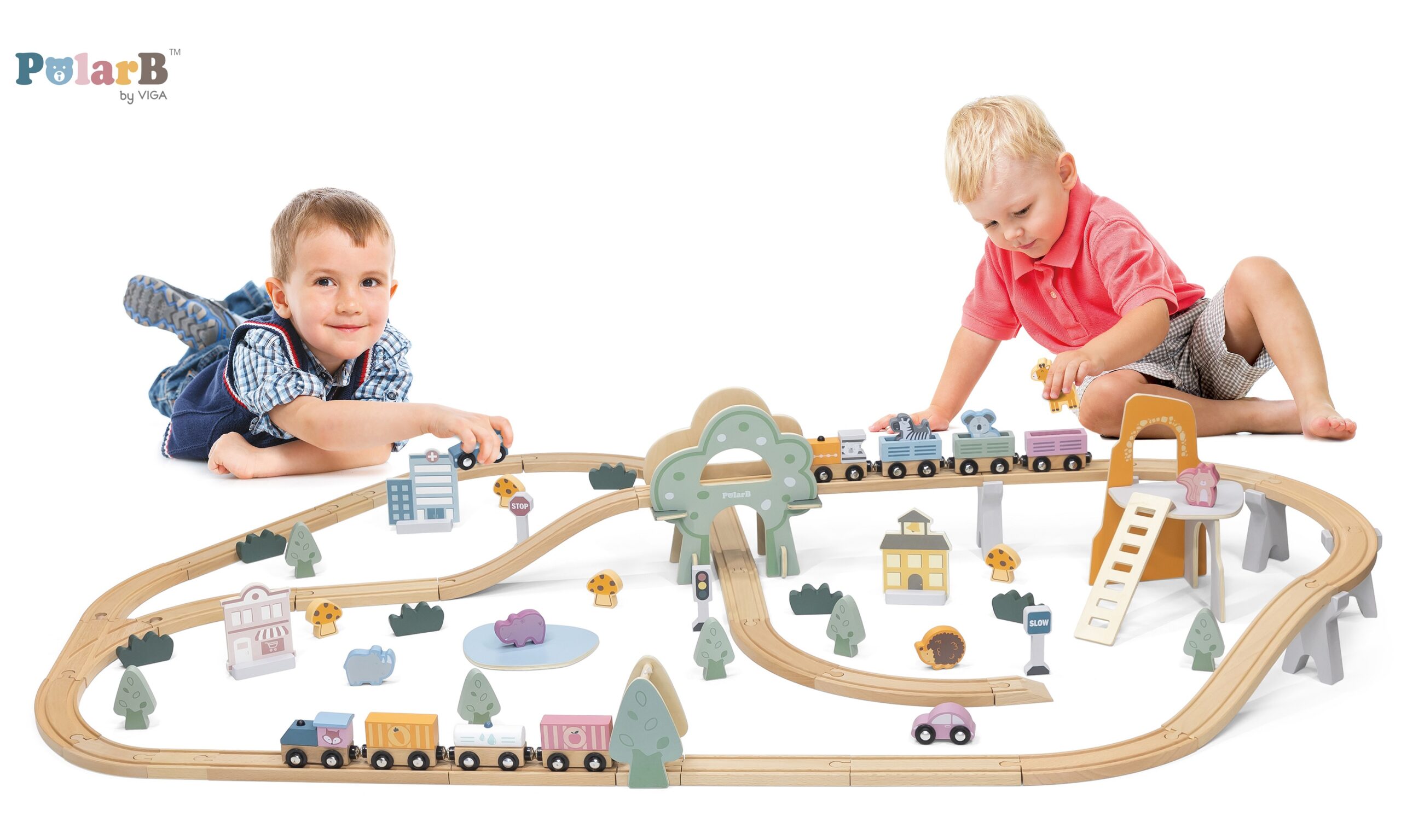 Puidust rongikomplekt lõputute mänguvõimalustega