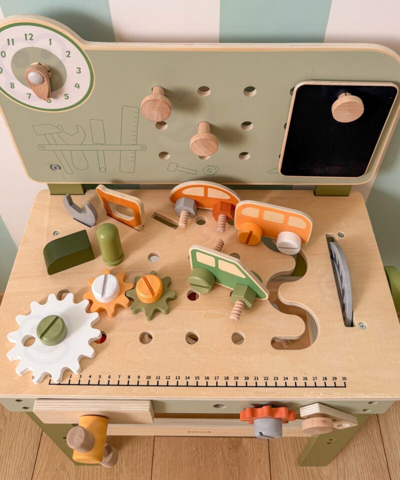 Sisaldab töölauda ja tööriistu