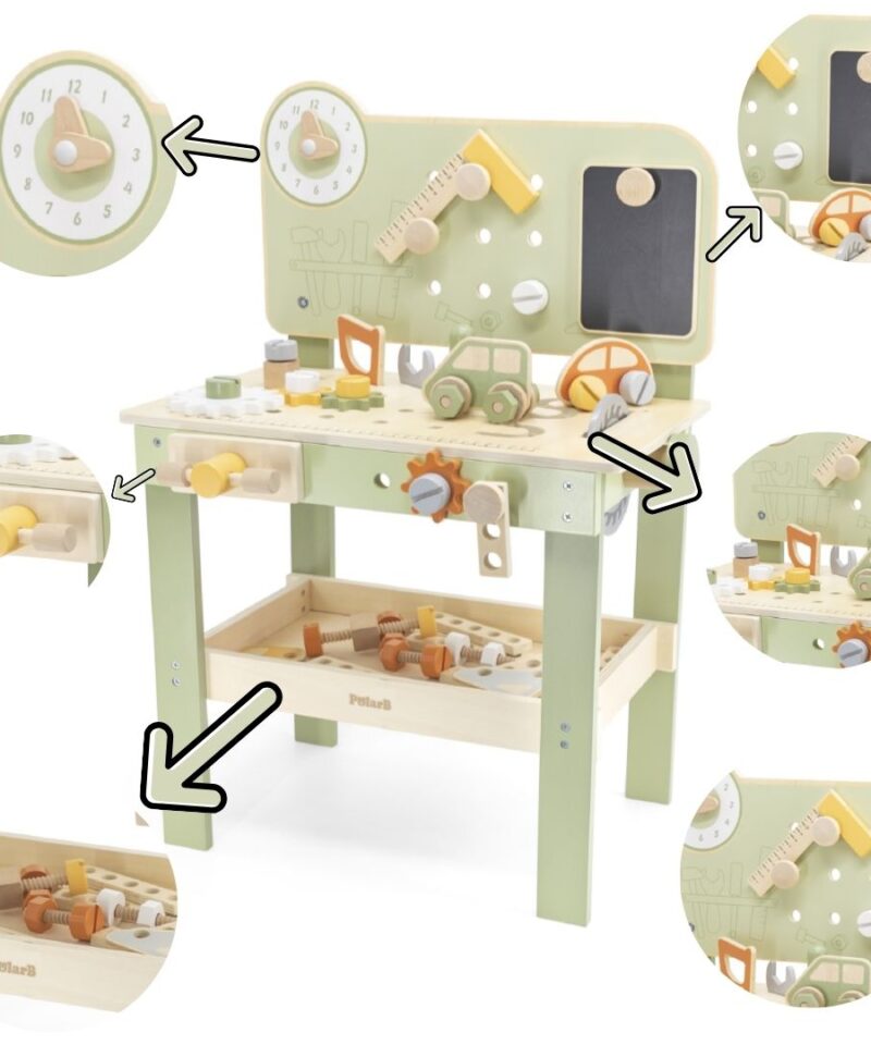 Sisaldab töölauda ja tööriistu