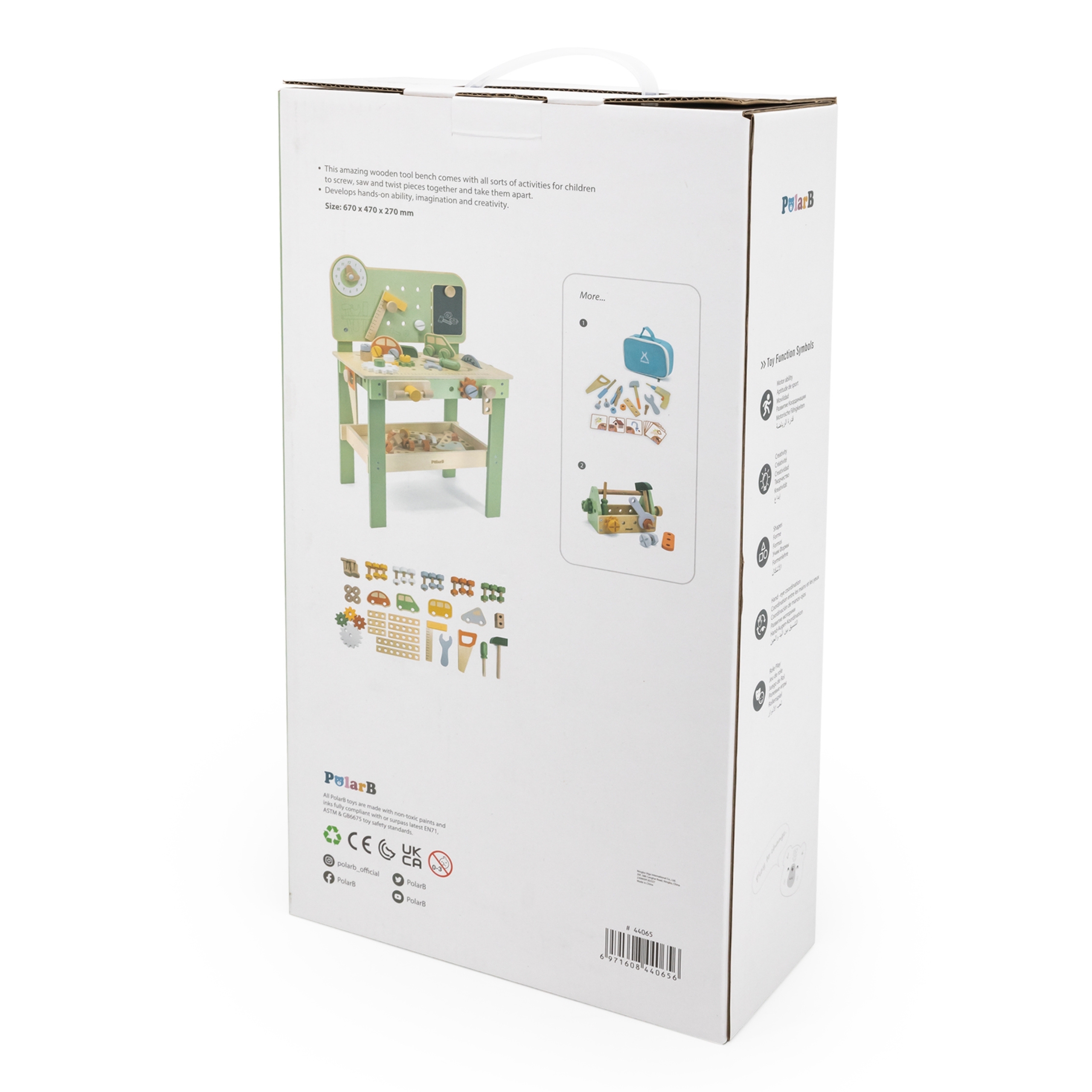 Sisaldab töölauda ja tööriistu