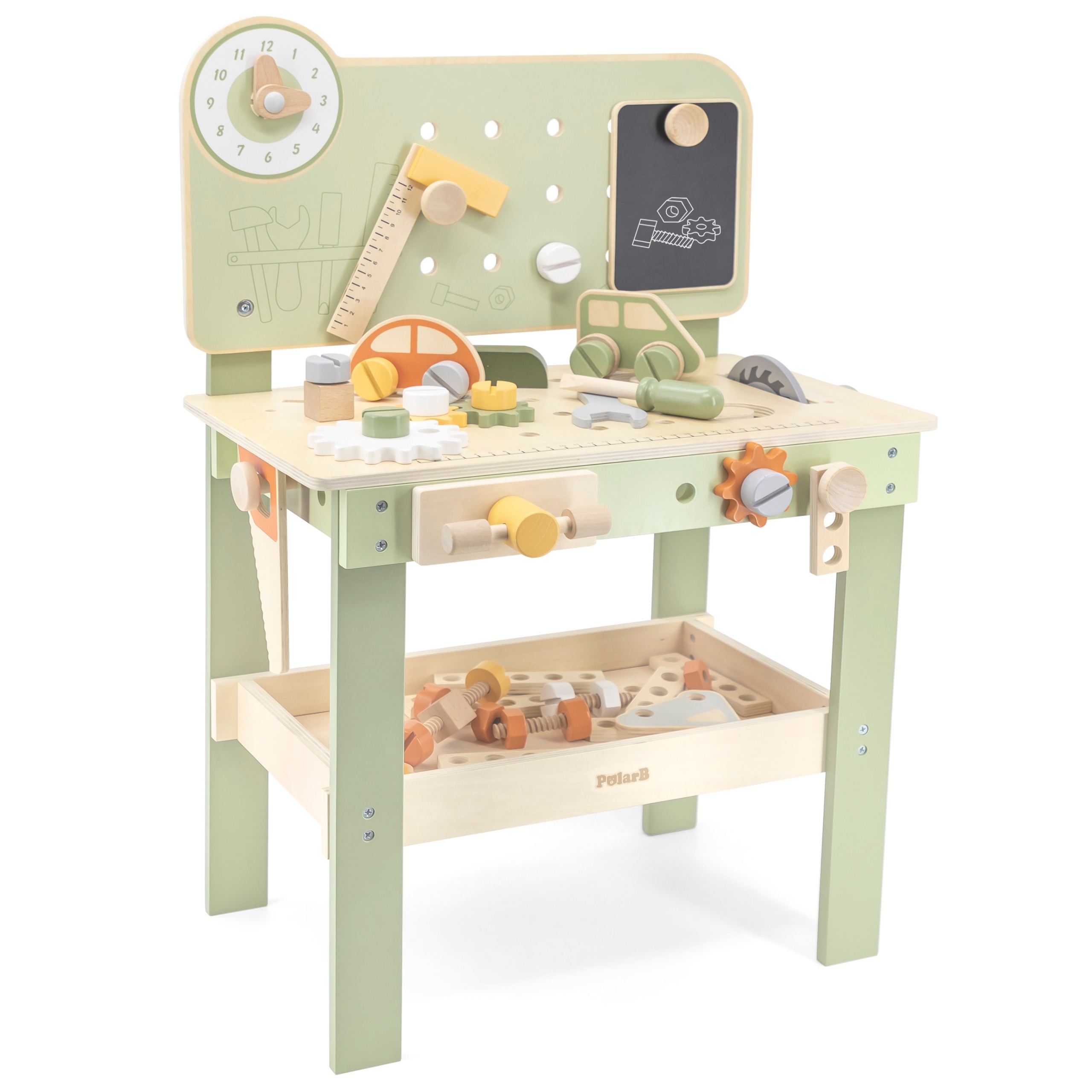 Sisaldab töölauda ja tööriistu