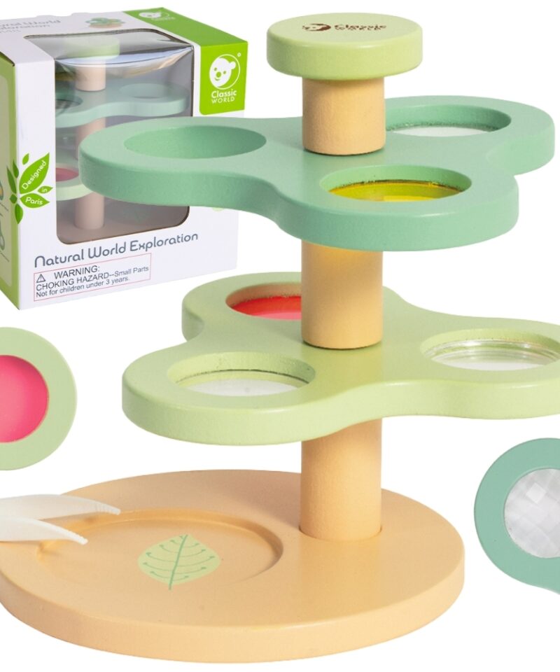 Laste puidust mikroskoop ja luup avastamiseks