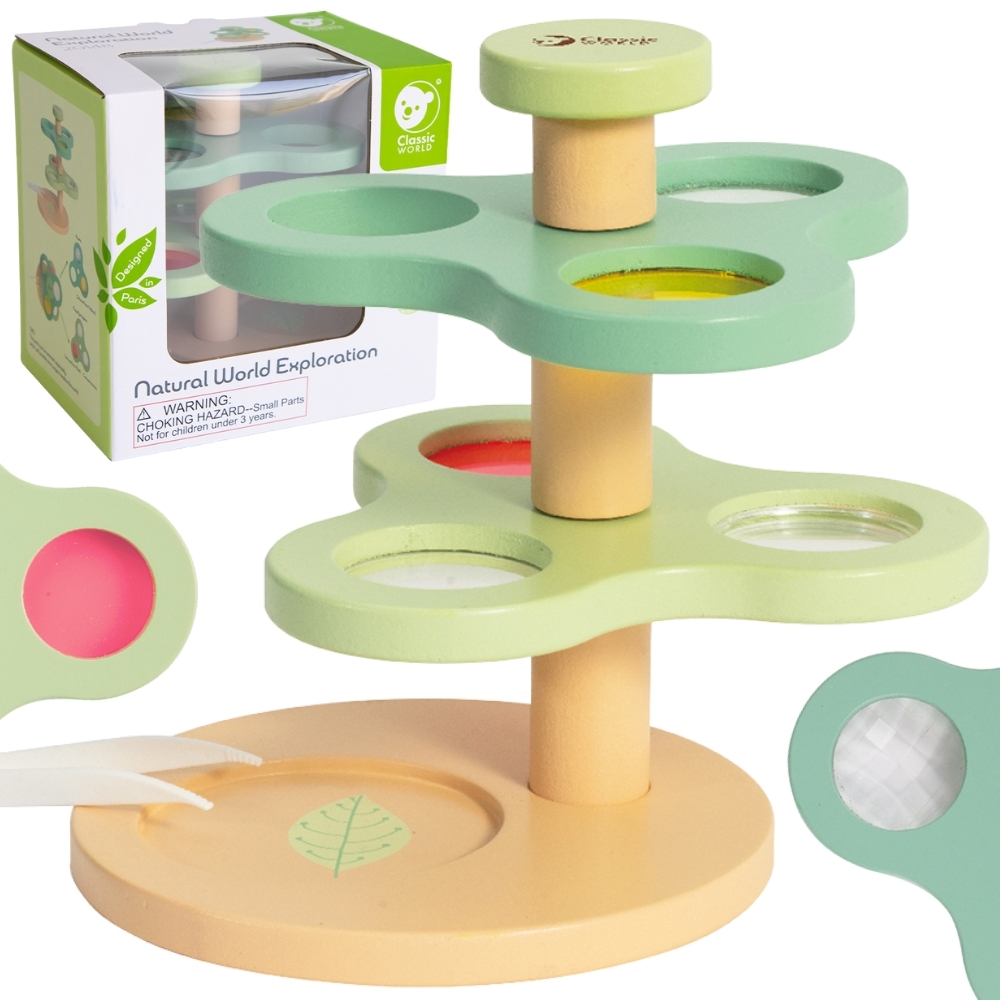 Laste puidust mikroskoop ja luup avastamiseks