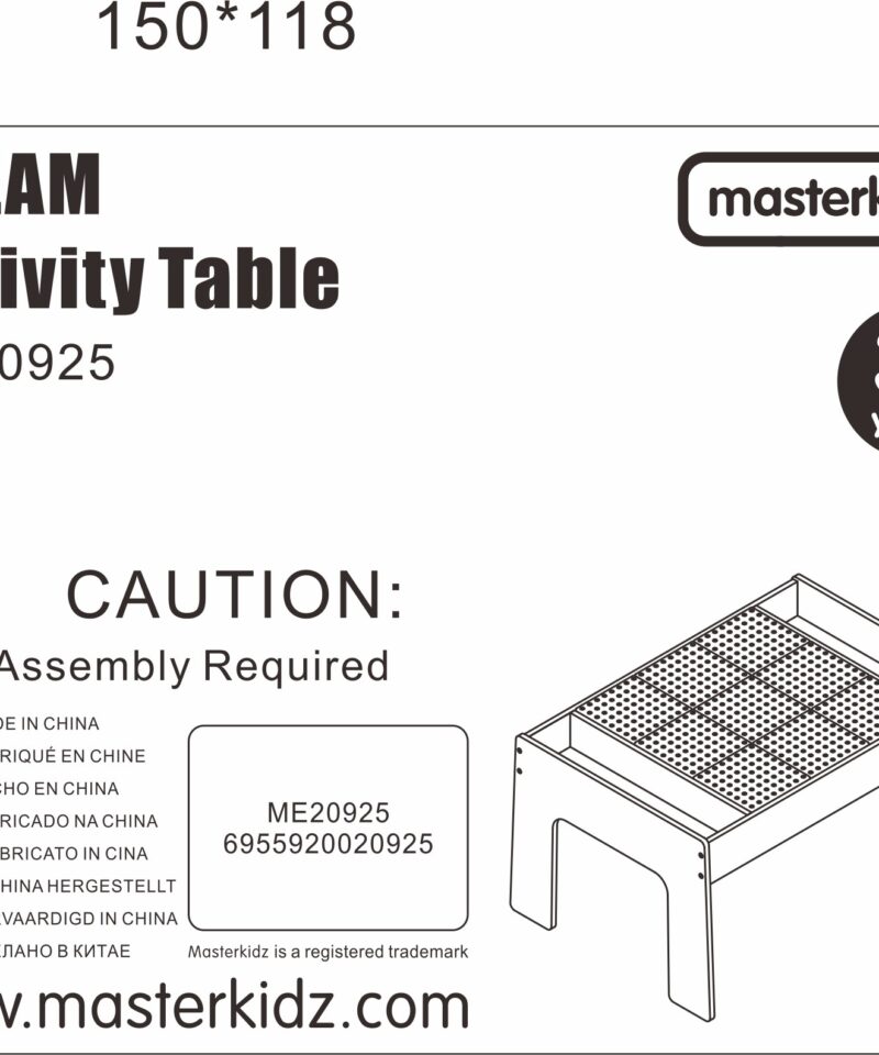 Laste mängulaud hoiukastidega