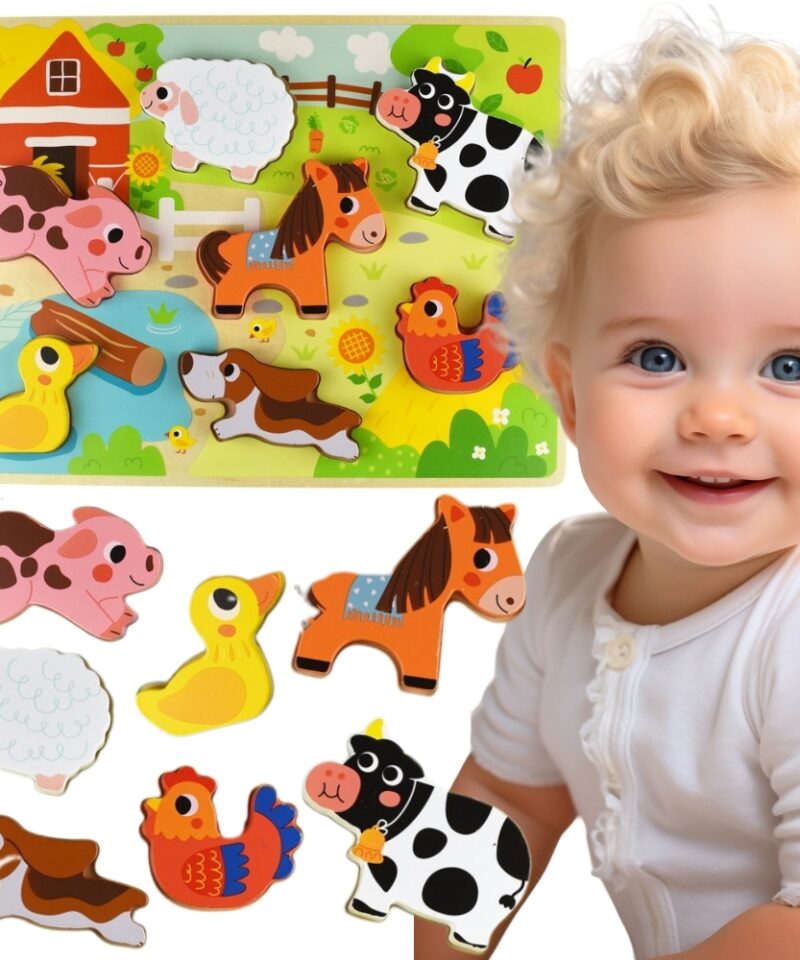 Loomade Puidust Pusle Lastele mänguasi