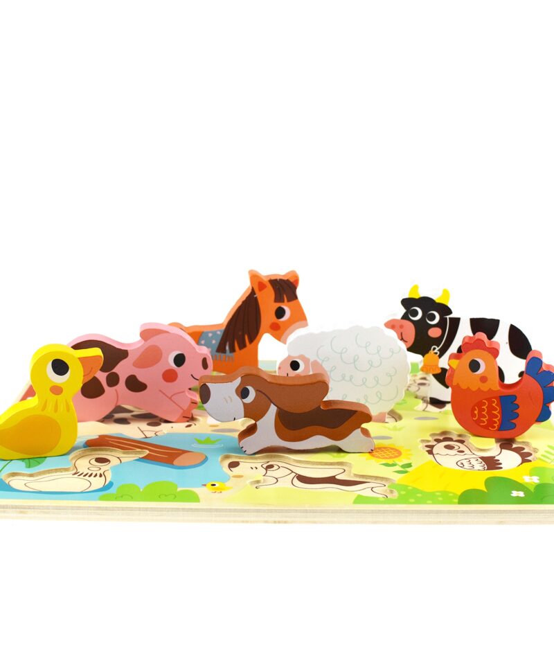 Lastele sobiv puidust loomade pusle