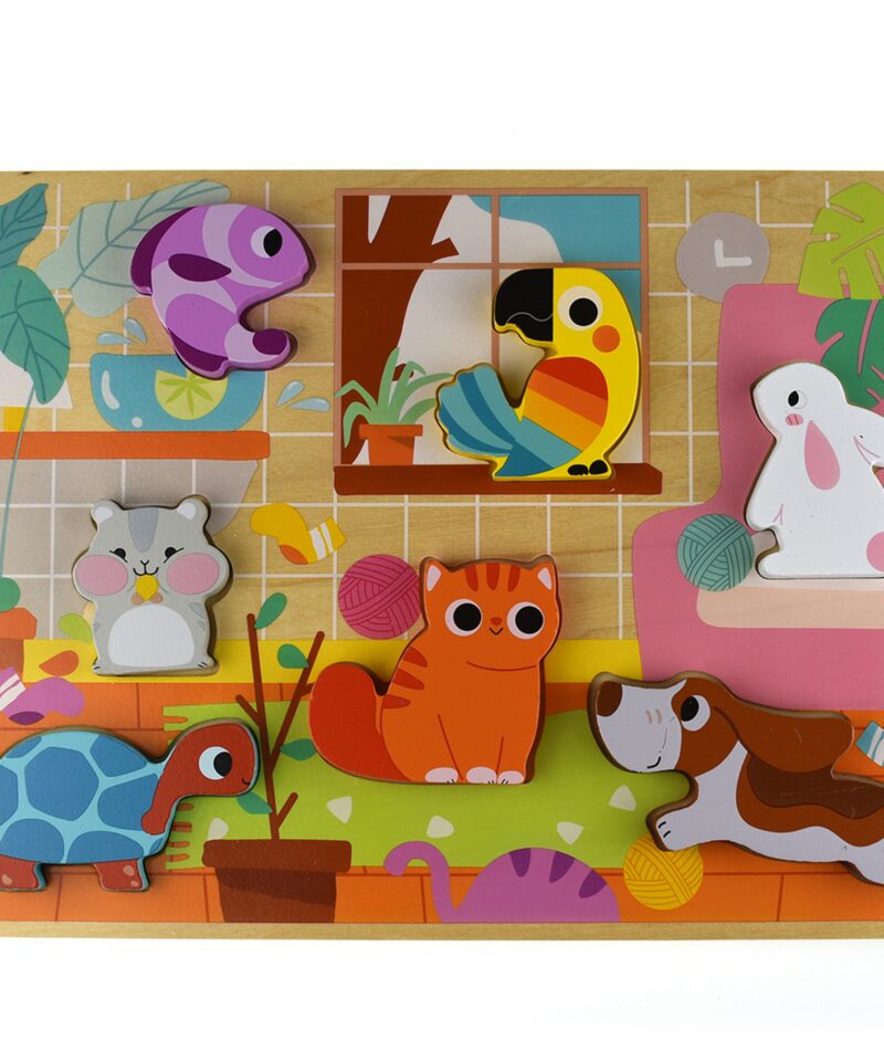 Puidust loomapildid lastele mängimiseks