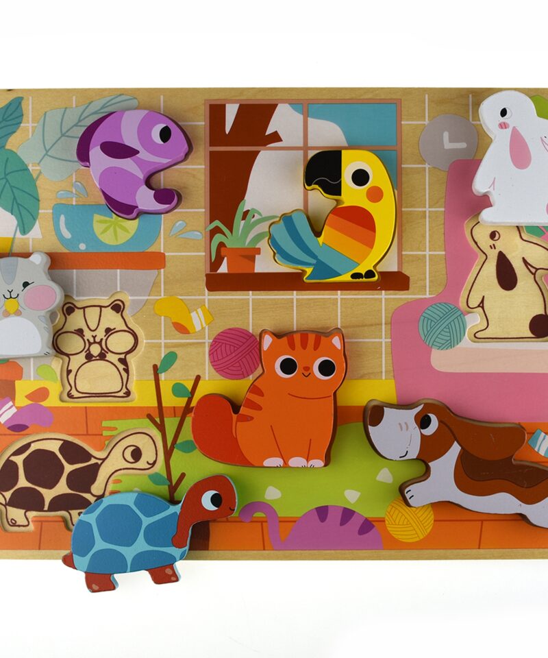 Lastele ohutud puidust loomapildid