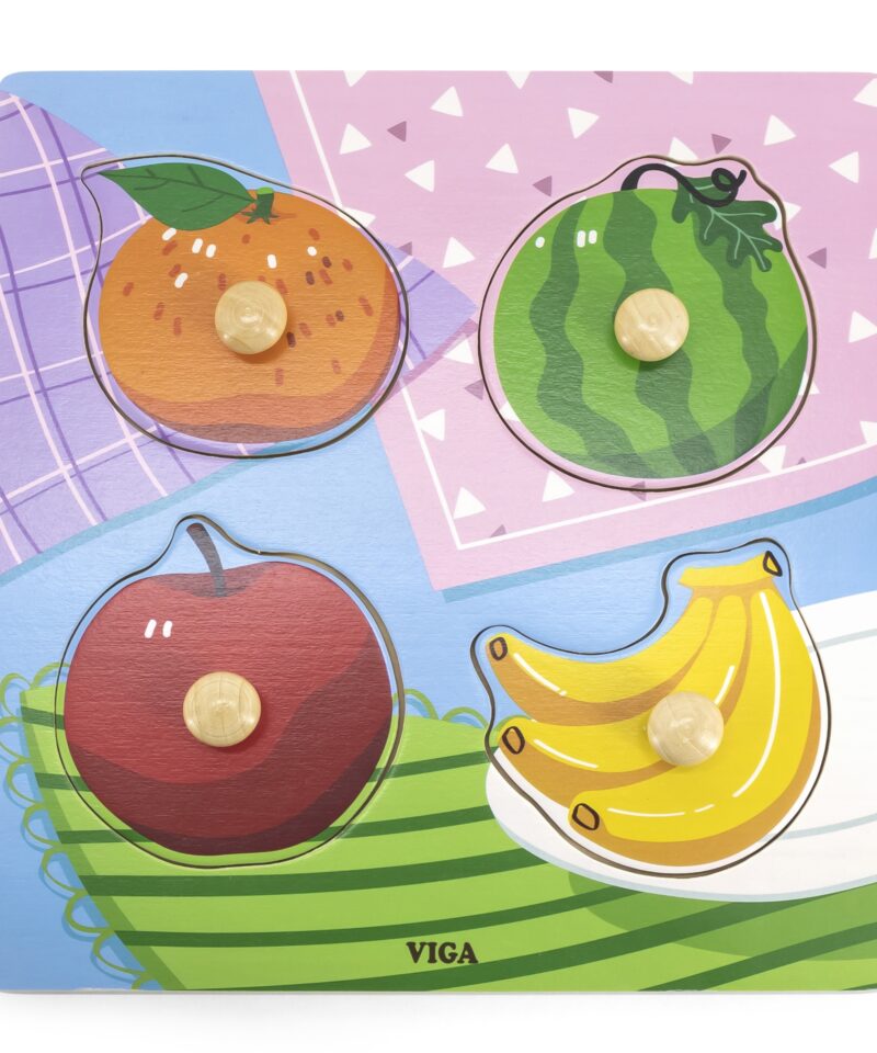 Puidust pusle puuviljadega lastele