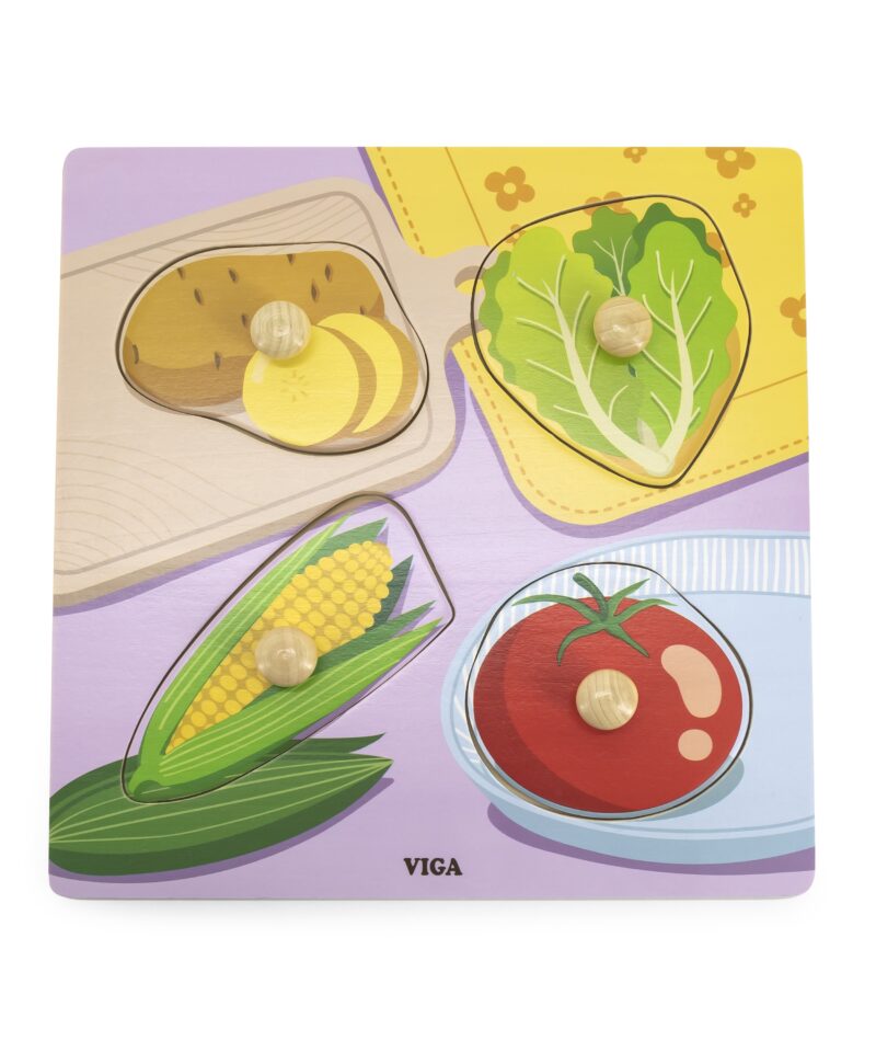 Puidust pusle köögiviljadega