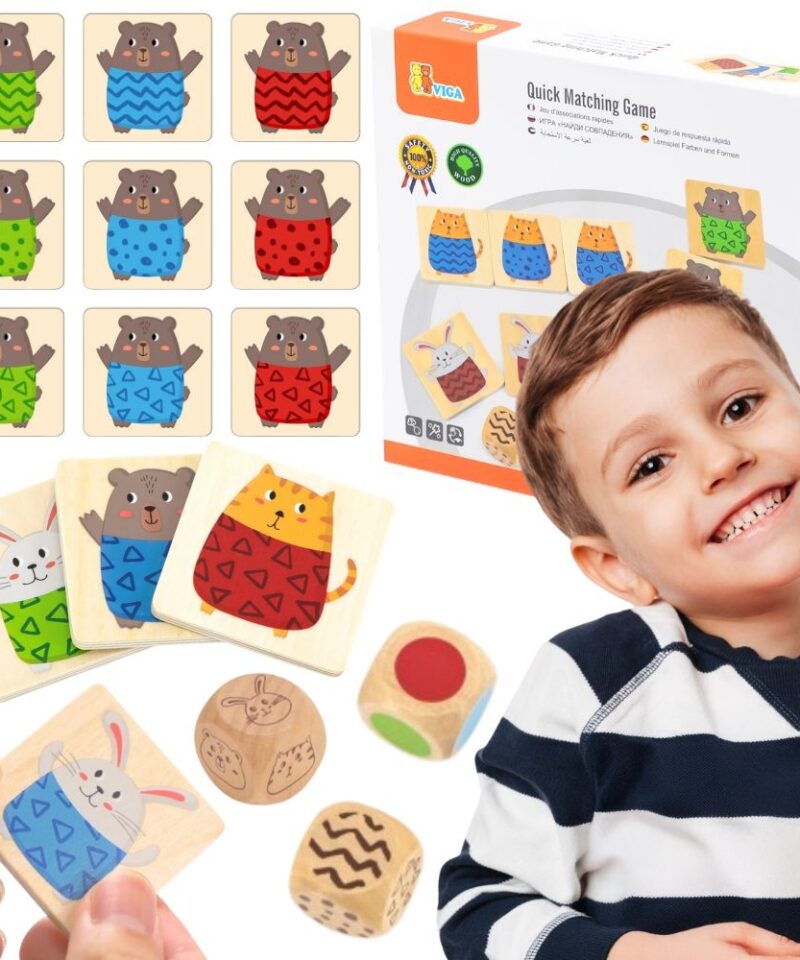 Puidust kiirülesannete mäng lastele