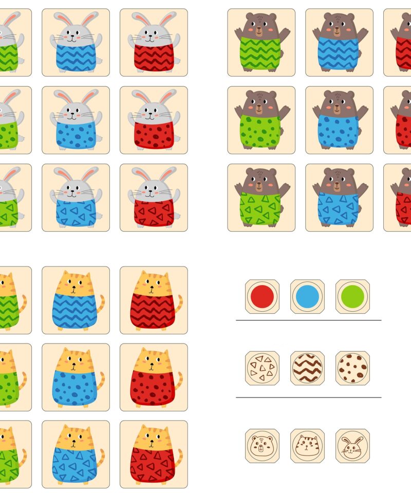 Õpetlik puidust mäng, arendab tähelepanu ja loogikat