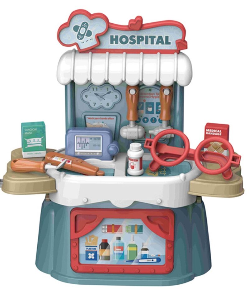 Stetoskoop, termomeeter ja muud arsti tööriistad lastele