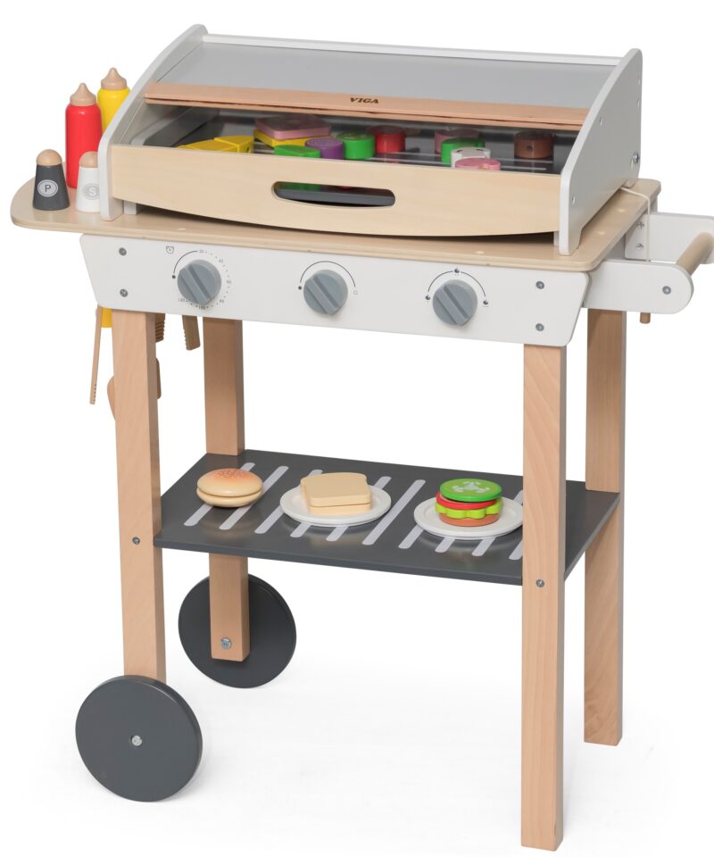 Liigutatav puidust grill ratastega, lihtne kaasa võtta