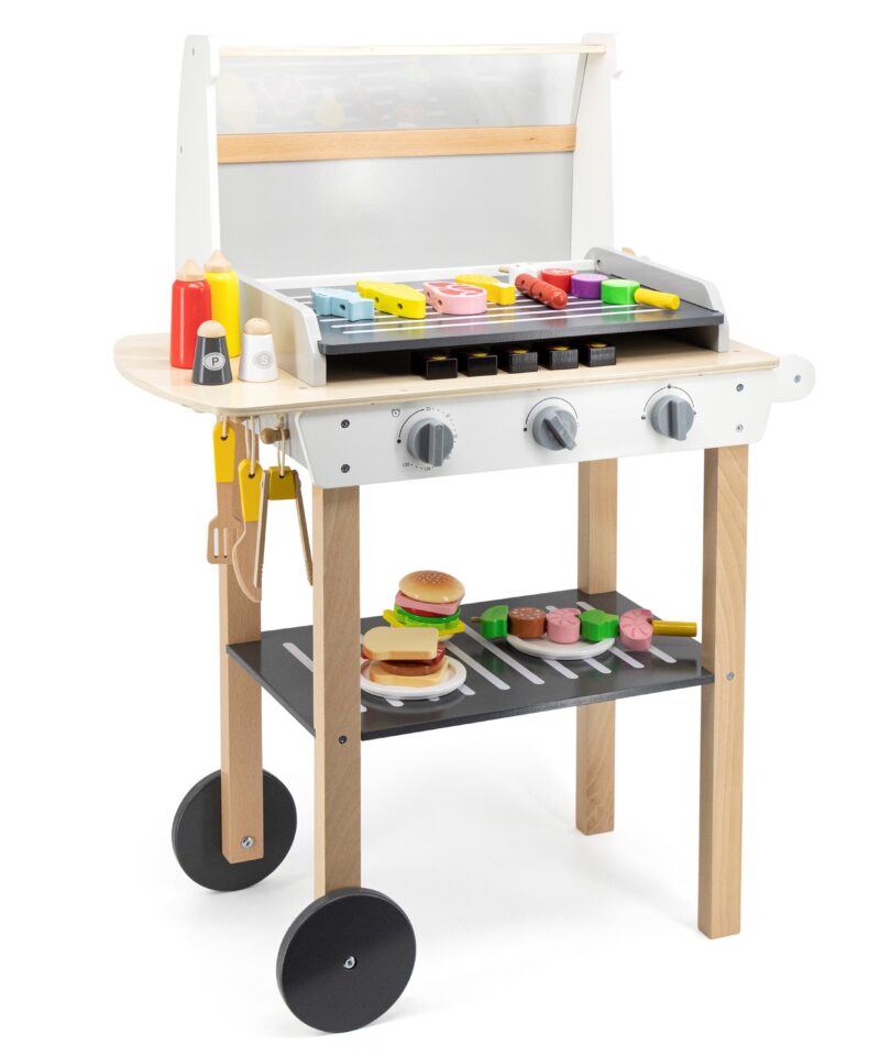 Liigutatav puidust grill ratastega, lihtne kaasa võtta