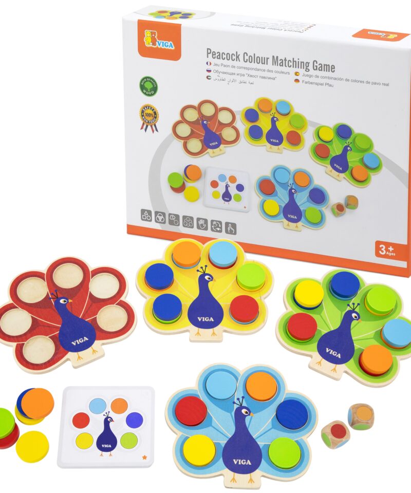 Värvide Sobitamise Mäng Lastele puidust lauad