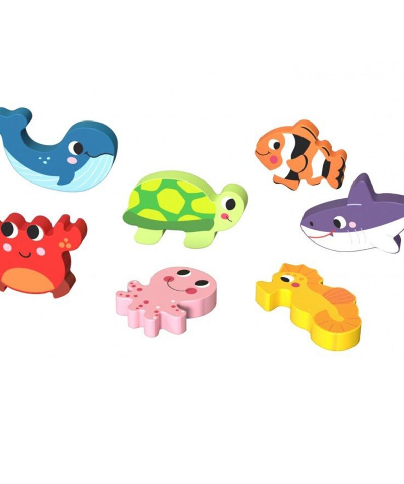 Erksavärviline puidust pusle