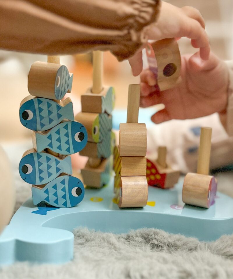 Laste puidust mängukomplekt detailidega