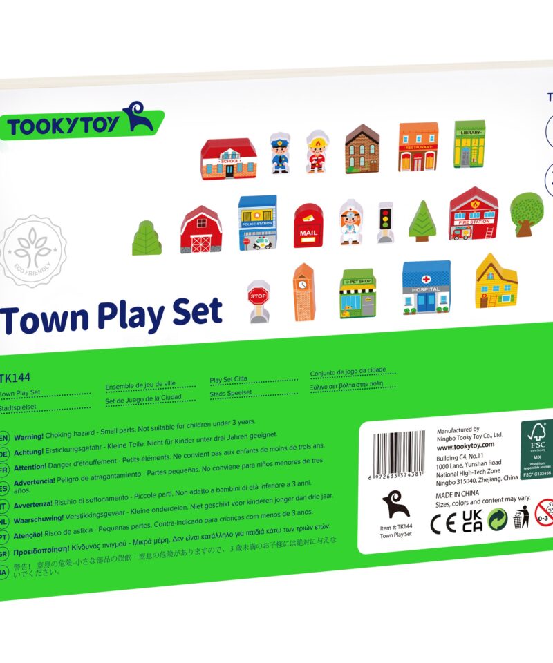 Linnamängu komplekt koos hoonetega