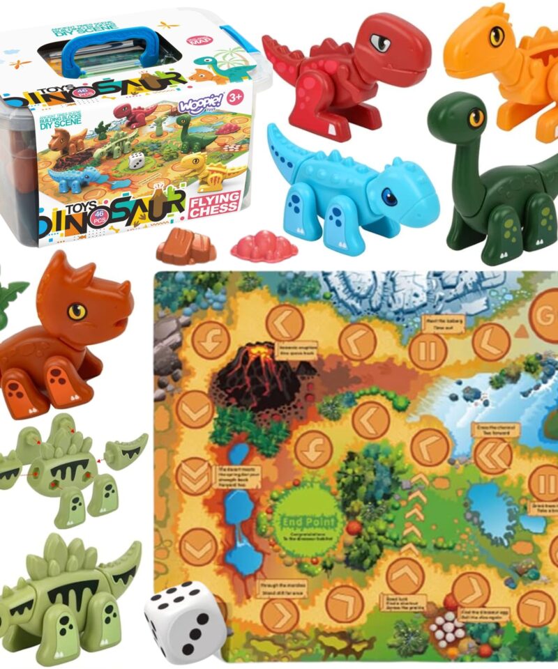 Dinosauruseteemaline Konstruktormäng koos figuuridega