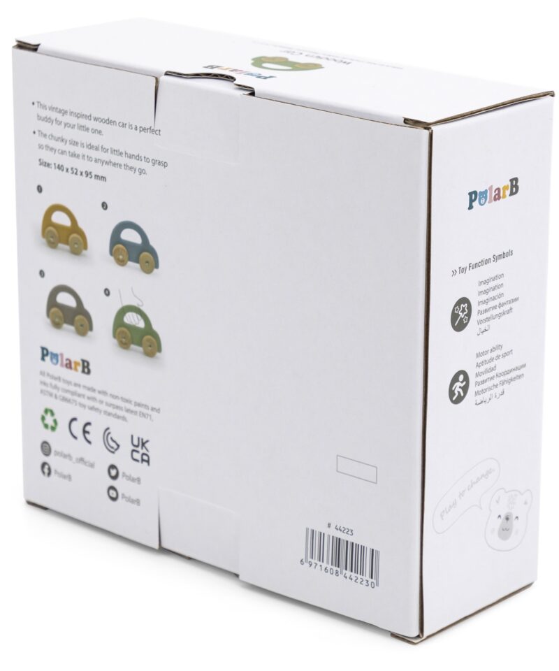 Ümarate servadega puidust auto