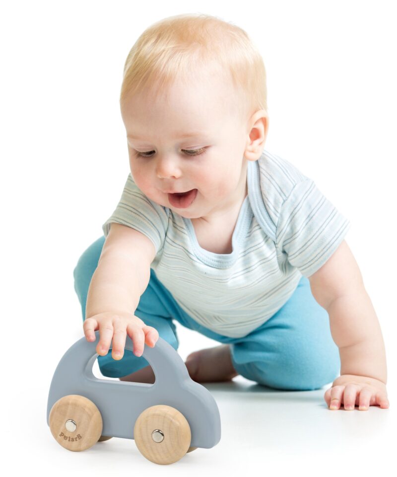 Pastelne puidust mänguauto