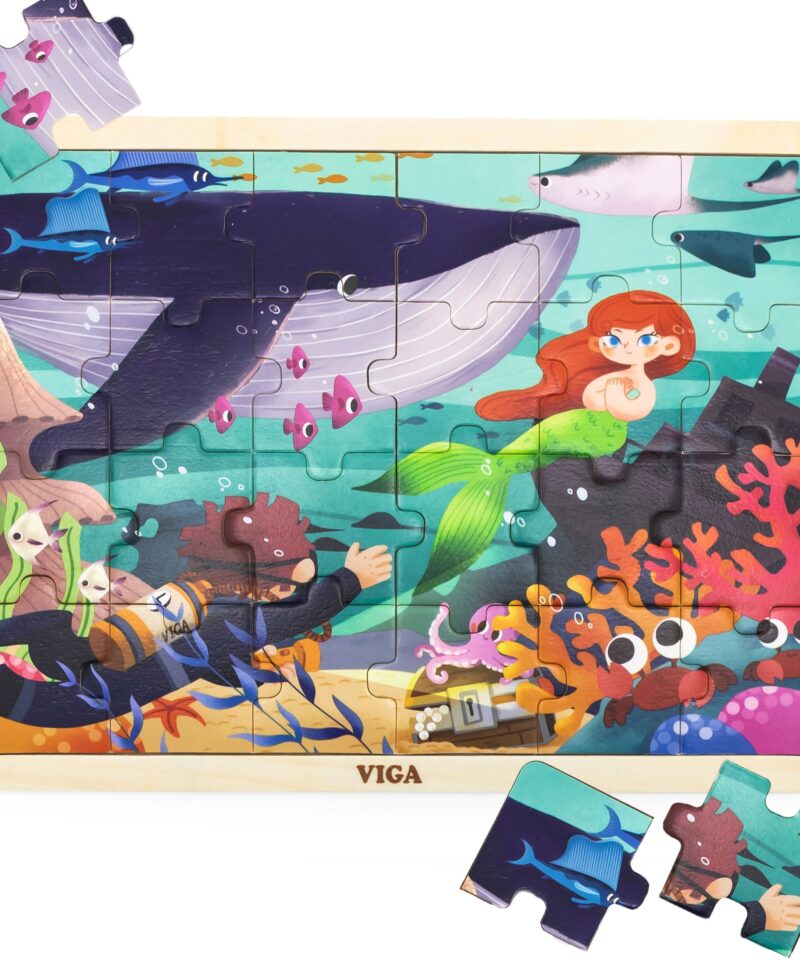 Puidust mereteemaline pusle detailidega