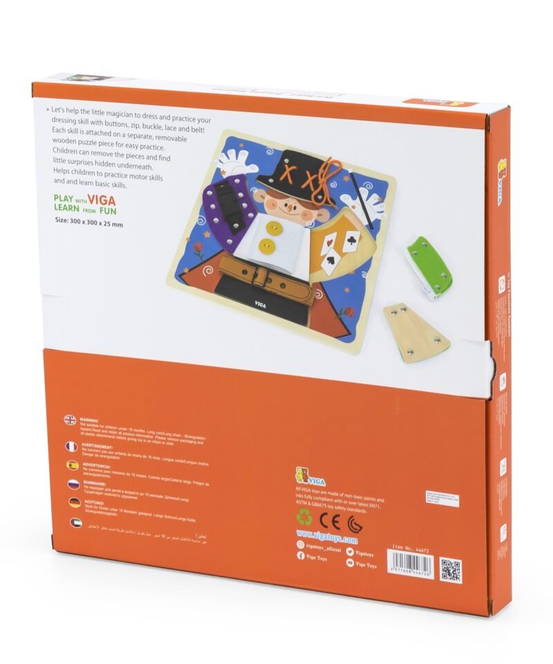 Laste riietumisoskuste harjutustahvel