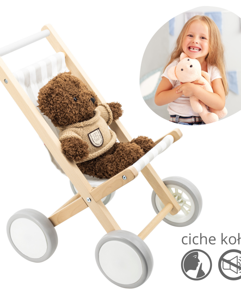 Stiilne puidust nukukäru lastele