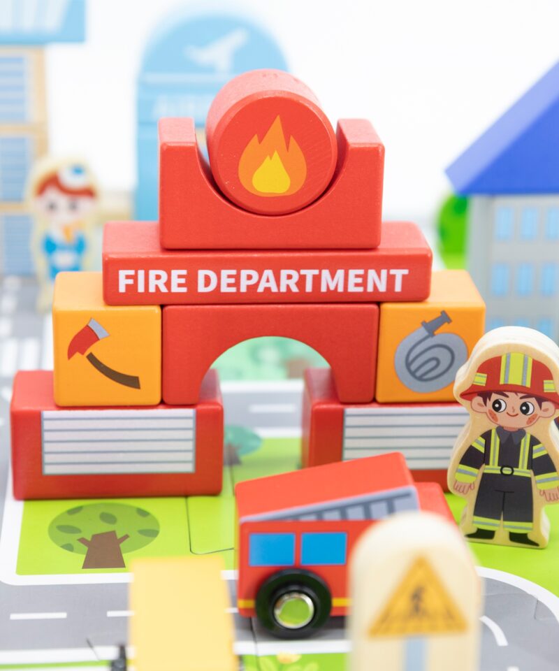 Loo unistuste linn klotsidega