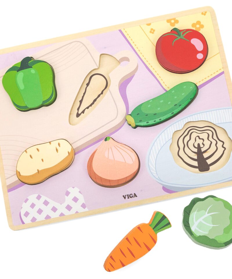 Erksavärviline puidust pusle