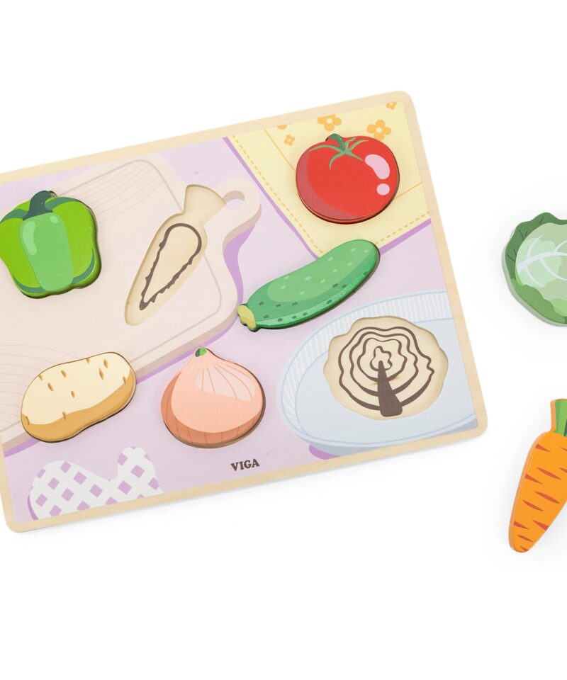 Erksavärviline puidust pusle