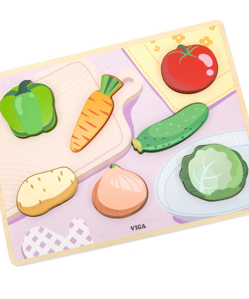 Erksavärviline puidust pusle