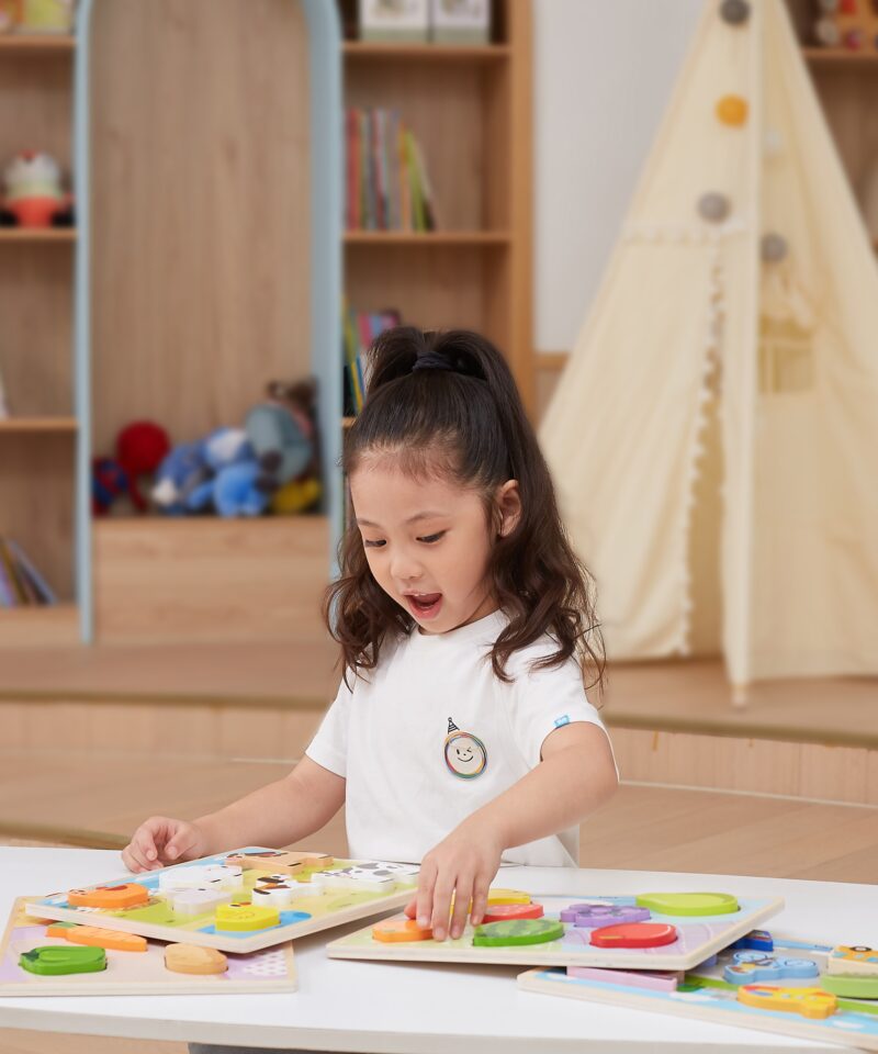 Hariv puidust mosaiik lastele