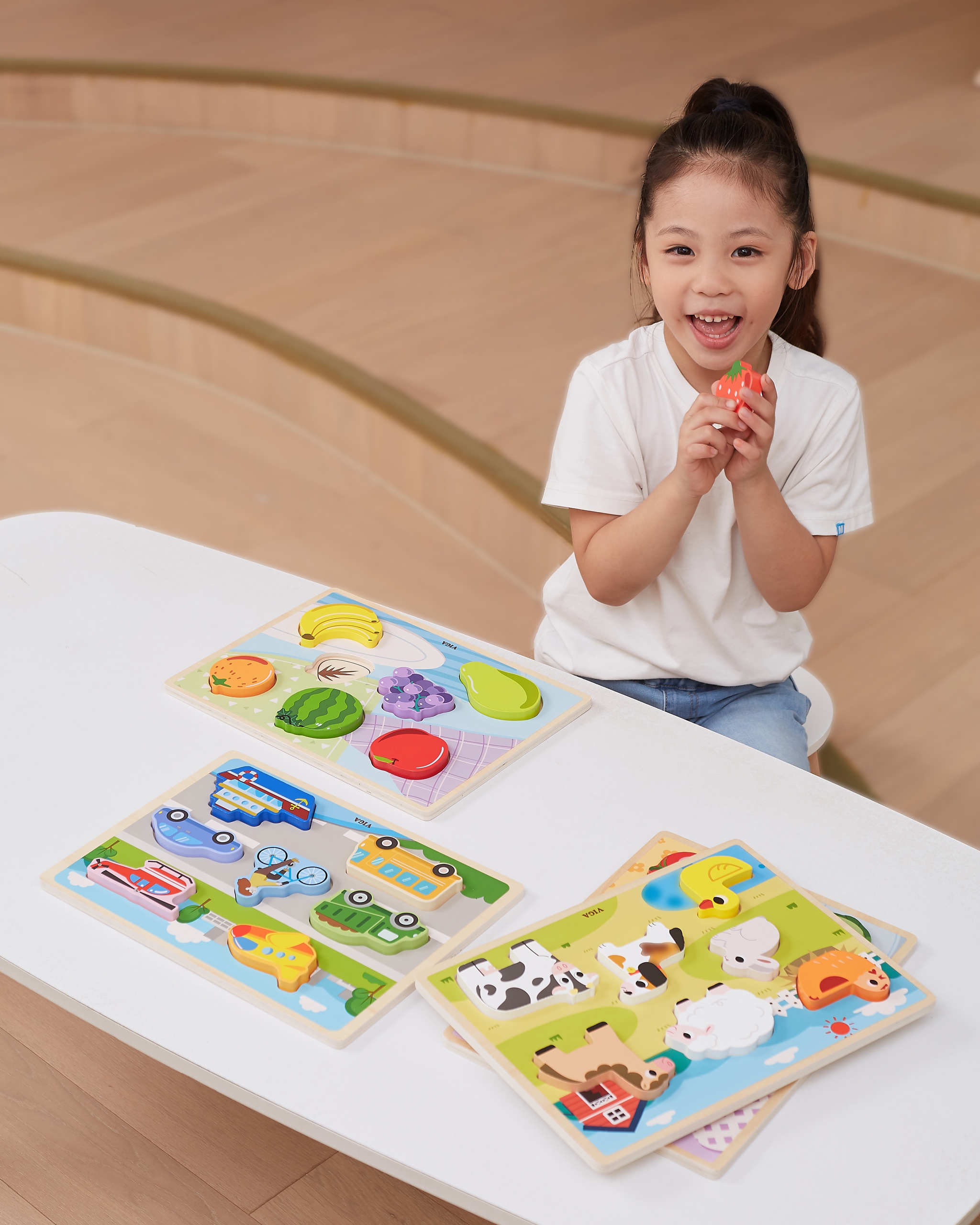 Hariv puidust mosaiik lastele