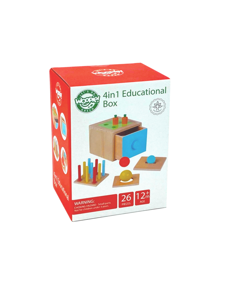 Montessori õppekarp koos praktilise sahtliga