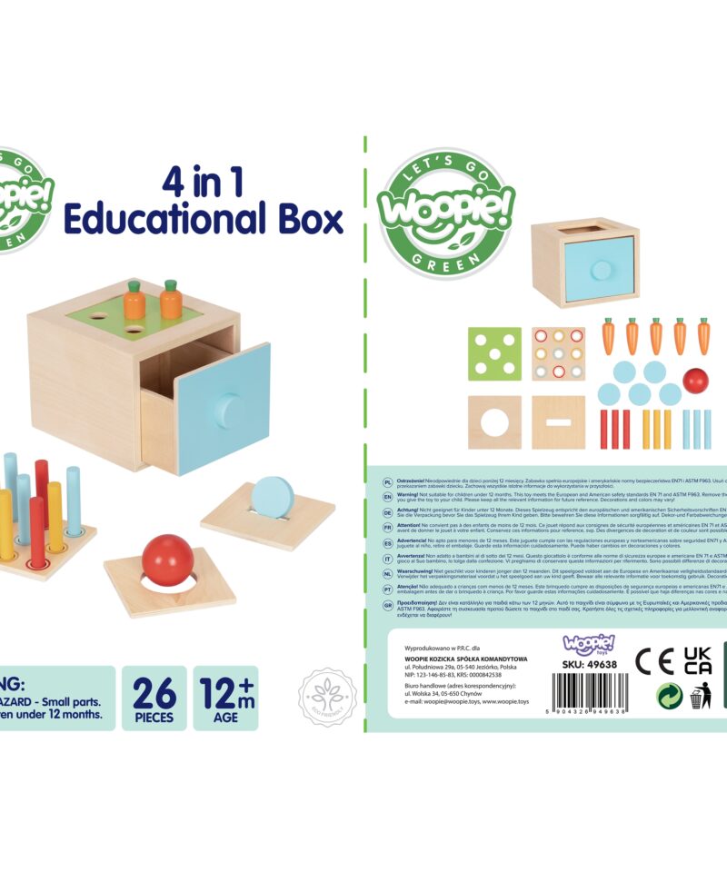 Montessori õppekarp koos praktilise sahtliga