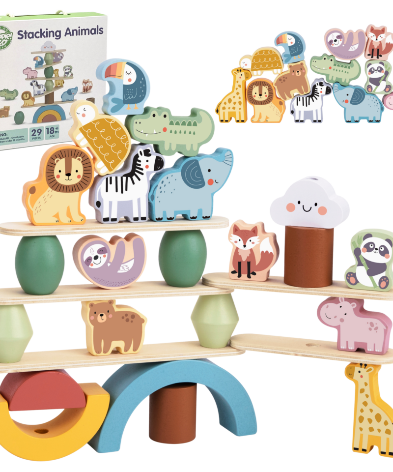 Puidust Tasakaalumäng Loomadega