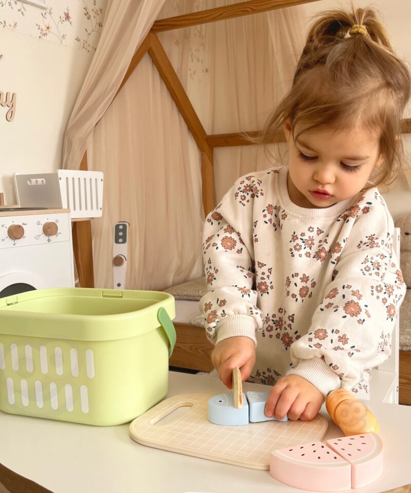 Puidust toidukomplekt väikestele kokkadele
