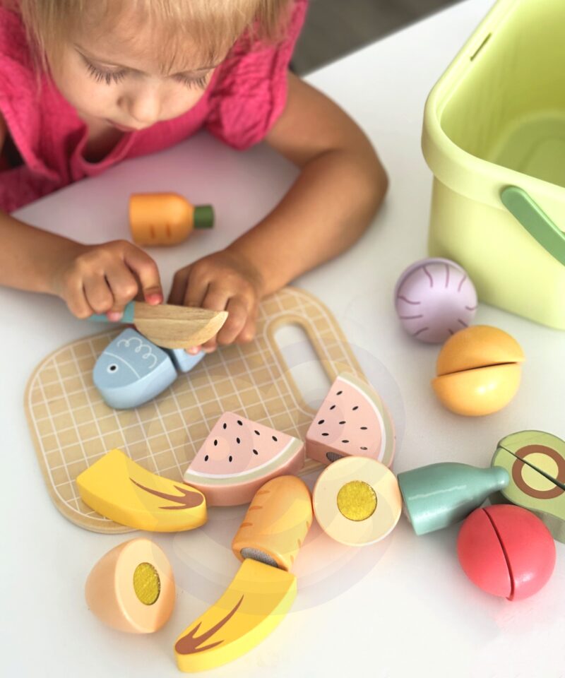 Puidust toidukomplekt väikestele kokkadele