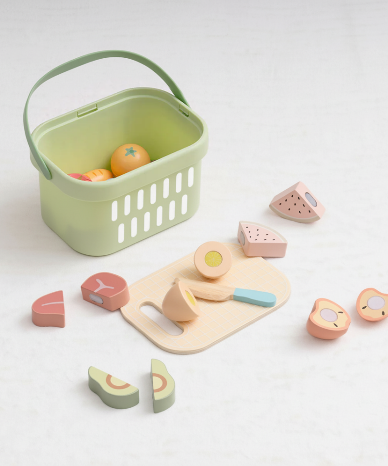 Puidust toidukomplekt väikestele kokkadele