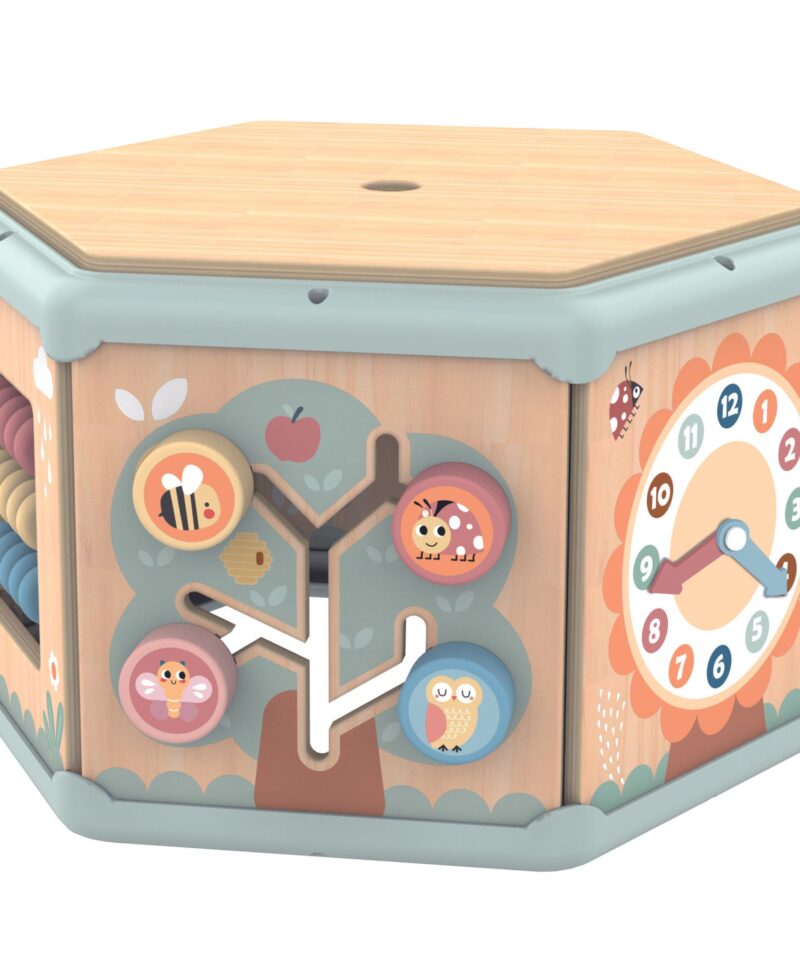 Kompaktne kuusnurkne mängukeskus